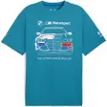 Puma BMW M Motorsport Bold Graphic Tee Men, Clothing, Tropical Blue, L