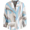 Fynch&Hatton Tunic Colorful Linen Mix Langermet Bluse