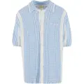 Another Cotton Lab Oversized Mesh Knit Summer Skjorte blå