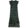 Scotch & Soda Flounce Ermeløs Midikjole