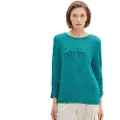 Tom Tailor 1038170 Cosy Wording Langarmet T-skjorte