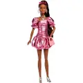 Barbie Deluxe Metallisk Dukke Med Boblekjole