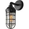 Konstsmide Olbia Vegglampe Svart E27 Gløde Klart glass