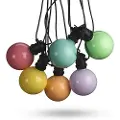 Konstsmide Lysslynge E27 med 10 fargede LEDpærer dimmer 24V/IP44