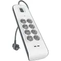 Belkin Bsv804vf2m-v2 2x Usb-strømuttak 8 Uttak