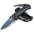 Benchmade Mini Adira foldekniv, depth blue grivory, taggete