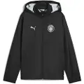Puma Manchester City Training All-Weather Jacket Youth, Clothing, Black/Silver, 7-8Y