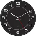 Unilux 400094568, Vegg, Kvartsklokke, Rund, Sort, Akrylonitril-butadien-styren (ABS), Glass