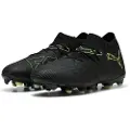 Puma FUTURE 8 MATCH FG/AG Football Boots Unisex, Shoes, Black/Fizzy Light/Green Terrain, 42
