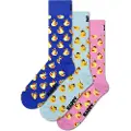Happy socks Rubber Duck Gift Set Crewsokker 3 Par