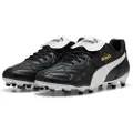 Puma KING TOP FG/AG Football Boots Unisex, Shoes, Black/White/Gold, 40.5