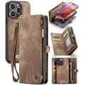 CASEME iPhone 16 Pro Max Caseme 008 2-i-1 Multifunksjonell Lommebok-deksel - Brun