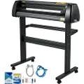 Vevor vinylskjærerplottermaskin 28” Signmaster-programvare Skiltmaskin 720 mm papirmatet vinylskjærerplotter med stativ (28” 720 mm)