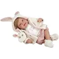 Munecas Arias Zoe Med Pels Skjerf Babydukke 45 Cm