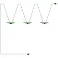 Creative Cables Lumet ´maioliche´ Systemkrans Med Tekstilkabel. 3 Lampeholdere Og Lampeskjermer. Krok Og Svart Støpsel 10 M