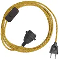 Creative Cables Snakebis Twisted E27 Lampeskjerm-kabelsett Med Lampesokkel. Stofftrukket Kabel Og 2-pinners Støpsel 1.8 M