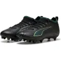 Puma ULTRA 6 MATCH FG/AG Football Boots Youth, Shoes, Black/Fizzy Light/Green Terrain, 28