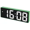 24.Se LED digital vekkerklokke med justerbar lysstyrke - Grønn