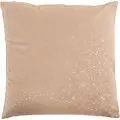 Borg Living Pyntepute - 45x45 cm - Beige farget med gullprint - Sofapute med mykt velourlook -