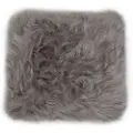Borg Living Pyntepute - Fuskepels - 45x45 cm - Grå - Myk sofapute