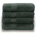 Borg Living Håndkle egyptisk bomull - 50x100cm - Mørkegrønn - Luksus håndklær fra By Borg