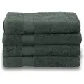 Borg Living Håndkle egyptisk bomull - Badelaken 100x150cm - Mørkegrønn - Luksus håndklær fra By Borg