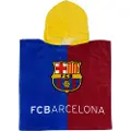 Licens Badeponcho - 100 % mykt bomulls badehåndkle - 50x100 cm - FC Barcelona håndkle