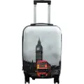 Borg Living Kabinkoffert - Hardcase lettvekt koffert - Trolley med motiv - Big Ben
