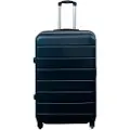 Borg Living Stor koffert - Mørkeblå - Hardcase koffert - Str. Large - Lettvekt koffert med 4 hjul