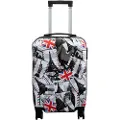 Borg Living Kabinkoffert - Hardcase lettvekt koffert - Trolley med motiv - London og Paris