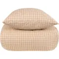 Nordstrand sengetøy king size 100% bomull - 240x220 cm - Sandrute sengesett - - Dynetrekk i 100% bomull