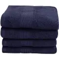 Borg Håndkle - 100% Myk bomull med høy absorberingsevne - 50x100 cm - Mørkeblått håndkle fra danske