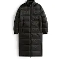 Tommy Hilfiger for woman. DW0DW21614 Long quilted coat with hood black (S), Casual, Nylon