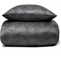 In Style Dobbelt sengetøy 200x220 cm - Svart sengetøy med blader - Satin sengetøy - sengetøy