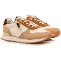 Mustang for woman. 60391 Joggo beige trainers (41), Fabric, Flat, Laces, Casual