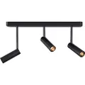 QAZQA Avrundet takspotlight svart GU10 35mm 3-lys justerbar - Kate