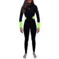 Kynay Surf Ultra Stretch Quick Dry Dame Våtdrakt I Neopren Med Glidelås I Brystet Og Lange Ermer 5/3 Mm