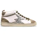 Moa for woman. IMD140 Iconic Mid Leather Sneakers white (40), Flat, Laces, Casual