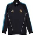 Puma Olympique de Marseille KING Anthem Jacket Men, Clothing, Navy/Luminous Blue, XL