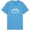 Puma Olympique de Marseille FtblCulture Tee Youth, Clothing, Azure/White, 15-16Y
