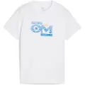 Puma Olympique de Marseille FtblCulture Tee Youth, Clothing, White/Azure, 13-14Y