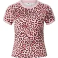 Puma T7 Leo Luxe Slim Tee Women, Clothing, Poised Pink/Ruby Shimmer, M