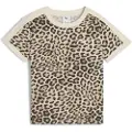 Puma T7 Leo Luxe Slim Tee Women, Clothing, Alpine Snow/Ice Coffee, M