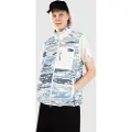 Penfield Bay Jacqaurd Microfleece 1/4 Vest blå