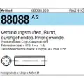 Lemvigh-Muller Gevindmuffe rund M 12 x 50 x 15 el galvaniseret - (50 stk.)
