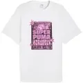 Puma Graphic SUPER PUMA World Tour Relaxed Tee Men, Clothing, White, 4XL