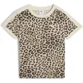 Puma T7 Leo Luxe Slim Tee Women, Clothing, Alpine Snow/Ice Coffee, XL
