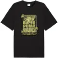 Puma Graphic SUPER PUMA World Tour Relaxed Tee Men, Clothing, Black, L