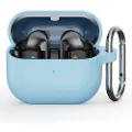 Mtp Products Samsung Galaxy Buds3 Pro Silikondeksel med Karabinkroken - Himmelblå