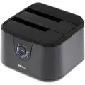 Deltaco MAP-GD35U3 - Lagringskontroller - 2,5 / 3,5 delt - SATA 3Gb/s - USB 3.0 - svart